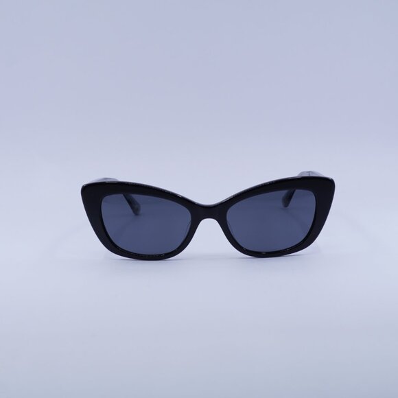 Kate Spade MERIDA/G/S 0807 IR Sunglasses Black Cat Eye Frame, Grey Lenses